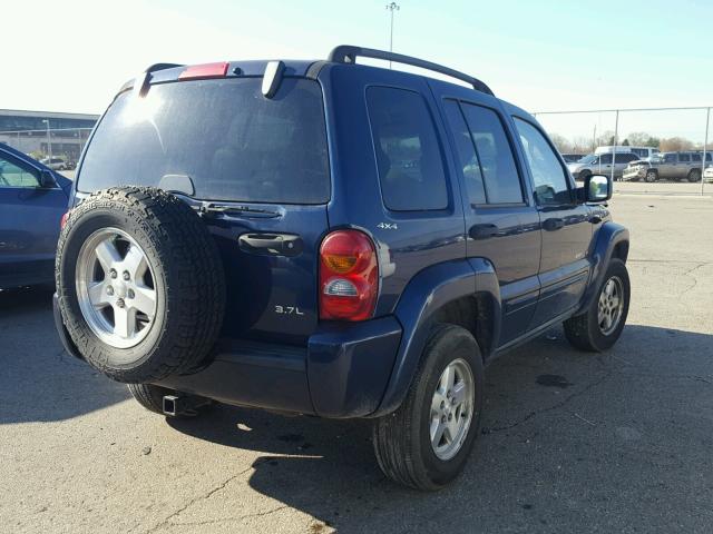 1J4GL58K72W214910 - 2002 JEEP LIBERTY LI BLUE photo 4