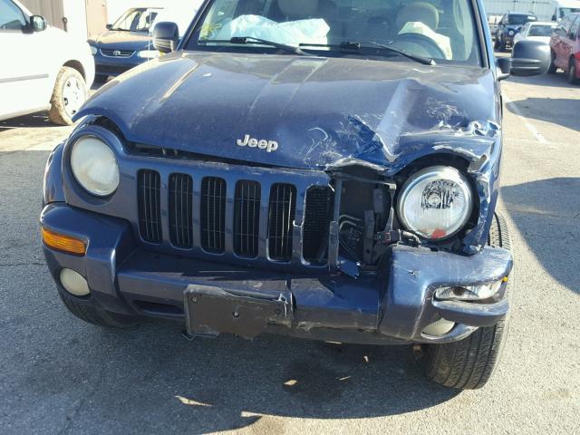 1J4GL58K72W214910 - 2002 JEEP LIBERTY LI BLUE photo 9