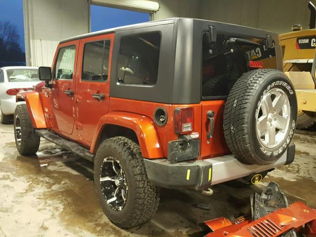 1J4GA59109L787672 - 2009 JEEP WRANGLER U ORANGE photo 3