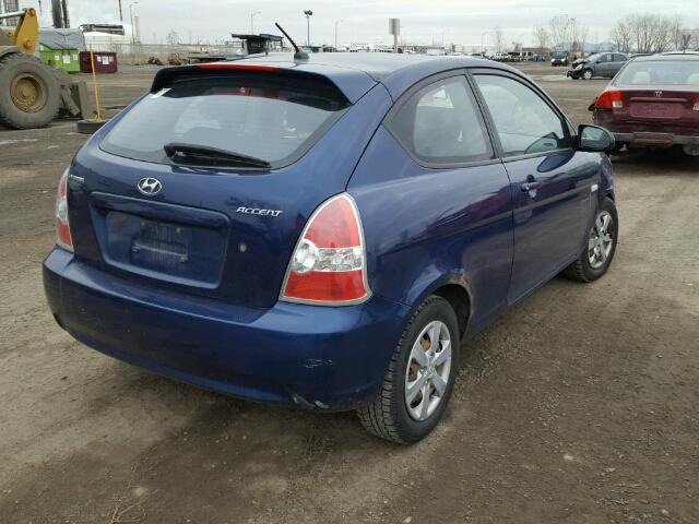 KMHCN35C39U111677 - 2009 HYUNDAI ACCENT SE BLUE photo 4