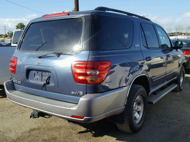 5TDZT34A04S224293 - 2004 TOYOTA SEQUOIA SR BLUE photo 4