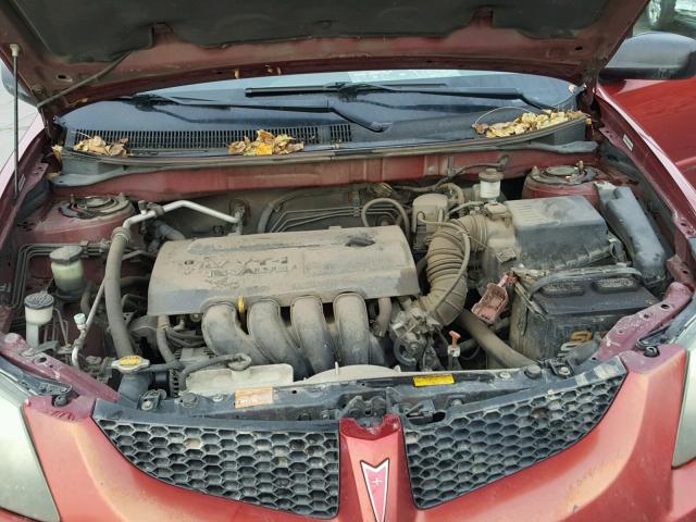 5Y2SM62854Z460243 - 2004 PONTIAC VIBE RED photo 7