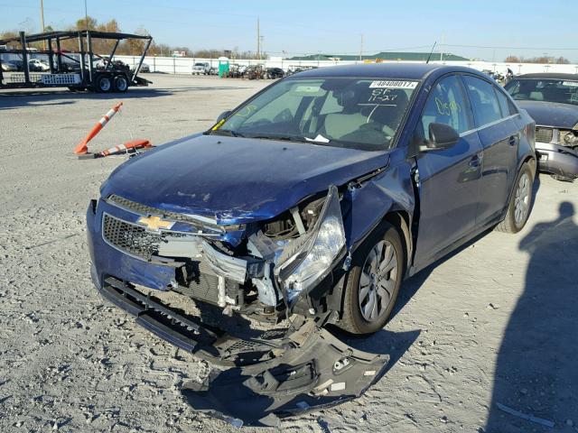 1G1PC5SH6C7390421 - 2012 CHEVROLET CRUZE LS BLUE photo 2