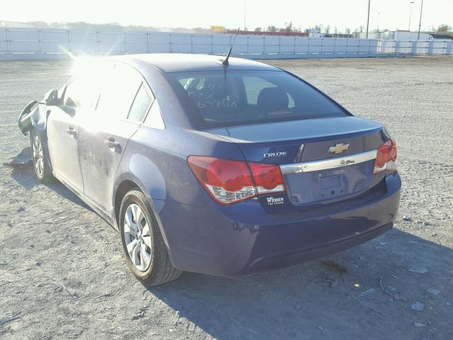 1G1PC5SH6C7390421 - 2012 CHEVROLET CRUZE LS BLUE photo 3