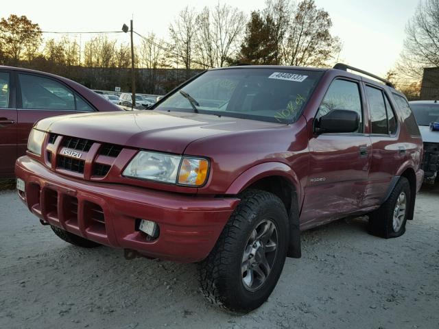 4S2DM58W544302513 - 2004 ISUZU RODEO S MAROON photo 2