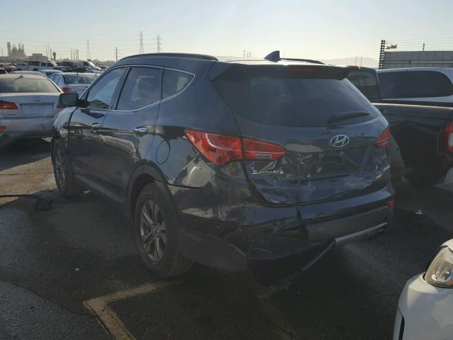 5XYZU3LB5EG126639 - 2014 HYUNDAI SANTA FE S BLUE photo 3