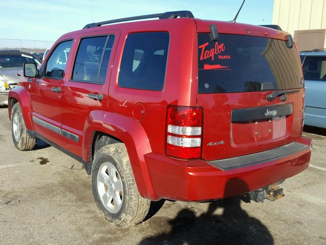 1J4PN2GK4AW150592 - 2010 JEEP LIBERTY SP RED photo 3