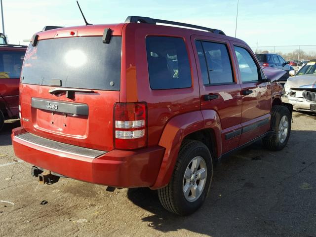 1J4PN2GK4AW150592 - 2010 JEEP LIBERTY SP RED photo 4