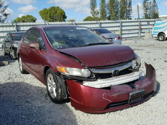 JHMFA15846S009145 - 2006 HONDA CIVIC EX RED photo 1