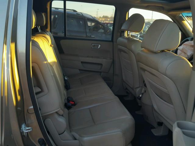 5FNYF38509B012943 - 2009 HONDA PILOT EXL GOLD photo 6