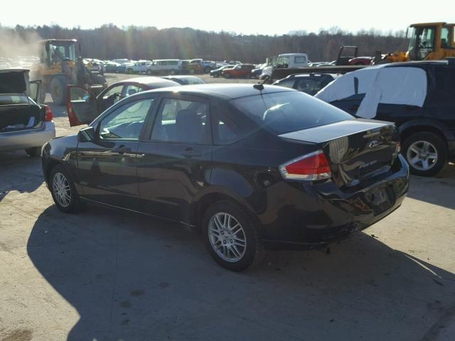 1FAHP3FN5BW101169 - 2011 FORD FOCUS SE BLACK photo 3