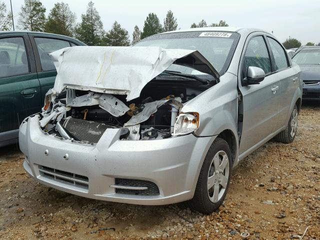 KL1TD56E89B347957 - 2009 CHEVROLET AVEO LS SILVER photo 2