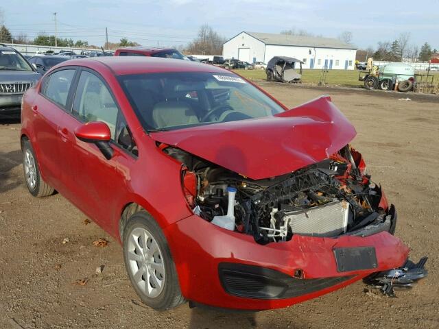 KNADM4A34F6440988 - 2015 KIA RIO LX RED photo 1