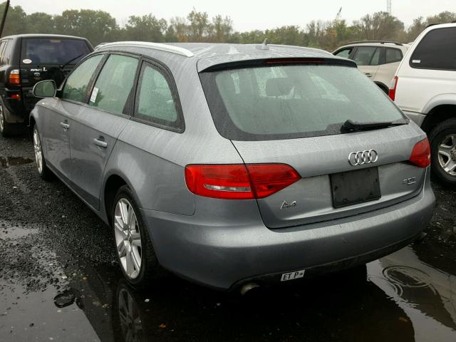 WAUVF78K99A210121 - 2009 AUDI A4 2.0T AV GRAY photo 3