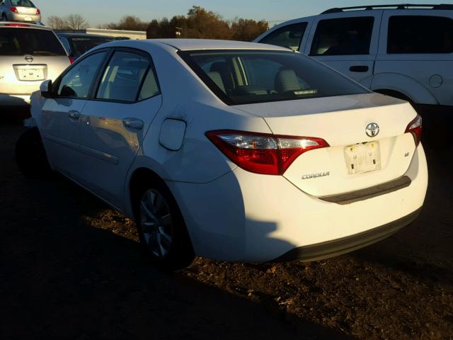 2T1BURHE8EC122250 - 2014 TOYOTA COROLLA L WHITE photo 3