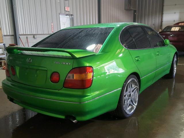 JT8BH68X7W0012143 - 1998 LEXUS GS 400 GREEN photo 4