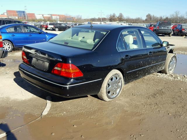 JTHBN30F720071987 - 2002 LEXUS LS 430 BLACK photo 4