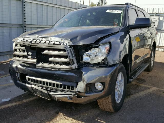 5TDZY5G13BS035191 - 2011 TOYOTA SEQUOIA SR GRAY photo 2