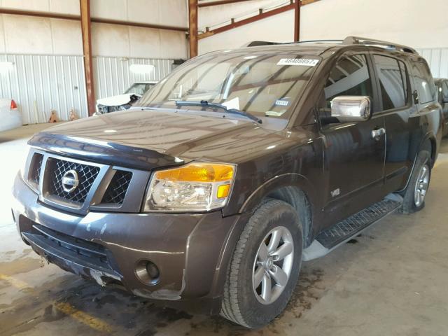 5N1AA08C08N625525 - 2008 NISSAN ARMADA SE GRAY photo 2