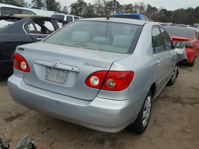 2T1BR32E65C436938 - 2005 TOYOTA COROLLA CE SILVER photo 4