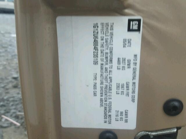 1G1ZU64884F235109 - 2004 CHEVROLET MALIBU MAX ოქროსფერი ფოტო 10