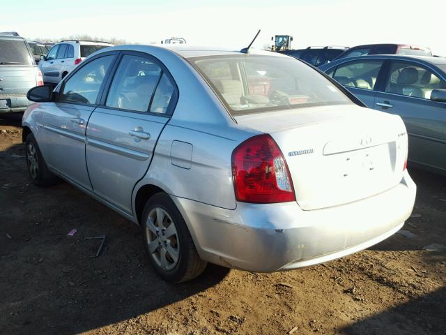 KMHCN46C78U195134 - 2008 HYUNDAI ACCENT GLS SILVER photo 3