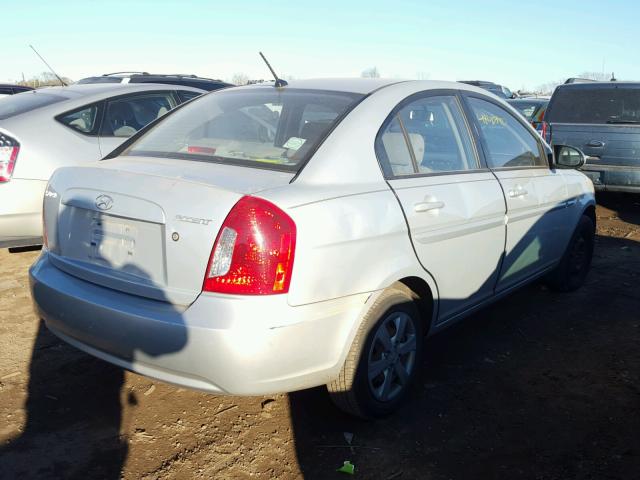 KMHCN46C78U195134 - 2008 HYUNDAI ACCENT GLS SILVER photo 4