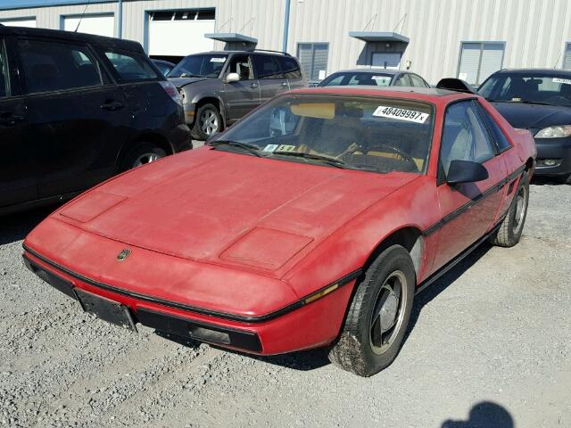 1G2AM37RXEP214902 - 1984 PONTIAC FIERO SPOR RED photo 2