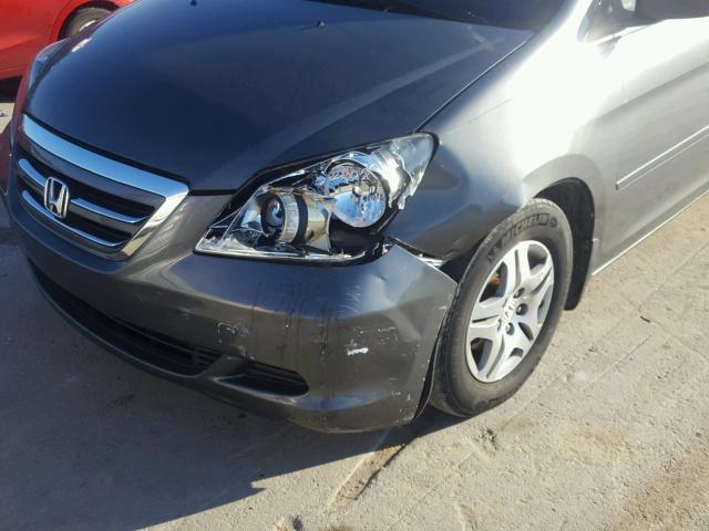 5FNRL38777B406953 - 2007 HONDA ODYSSEY EX GREEN photo 9