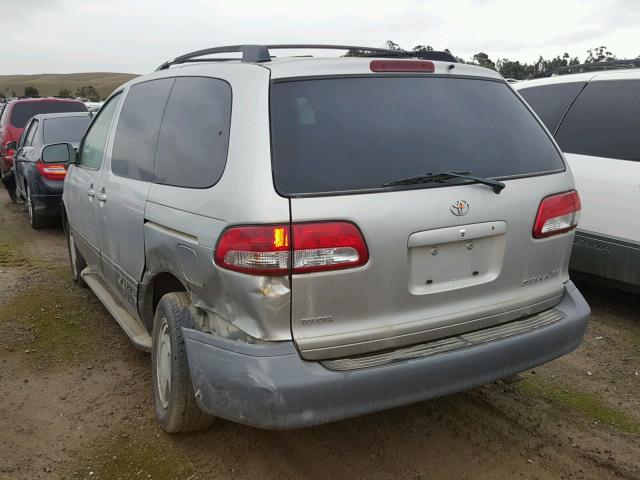 4T3ZF13C21U393160 - 2001 TOYOTA SIENNA LE BEIGE photo 3