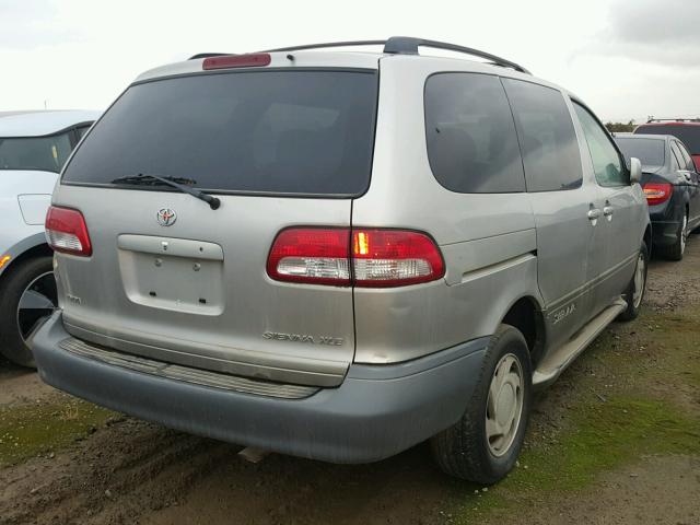 4T3ZF13C21U393160 - 2001 TOYOTA SIENNA LE BEIGE photo 4