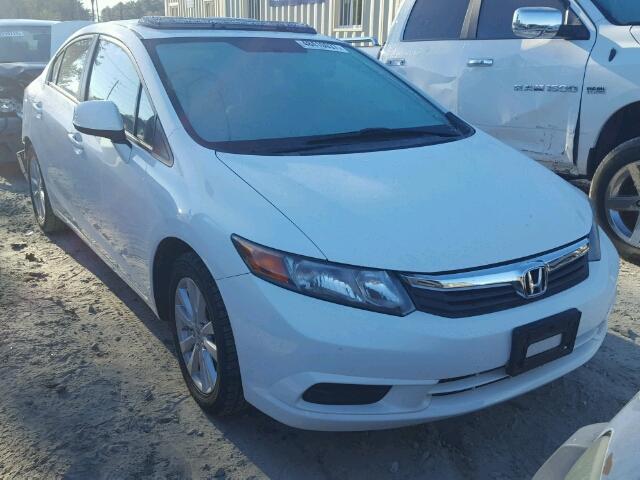 2HGFB2F8XCH319288 - 2012 HONDA CIVIC EX WHITE photo 1