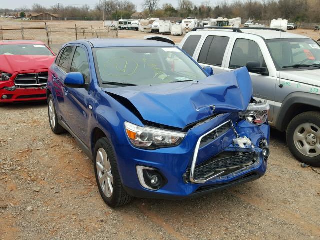 4A4AP4AU5FE003487 - 2015 MITSUBISHI OUTLANDER BLUE photo 1