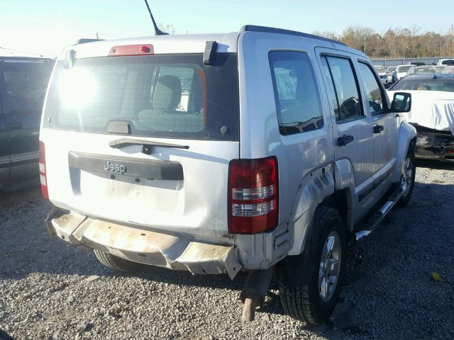 1C4PJLAK9CW170033 - 2012 JEEP LIBERTY SP SILVER photo 4