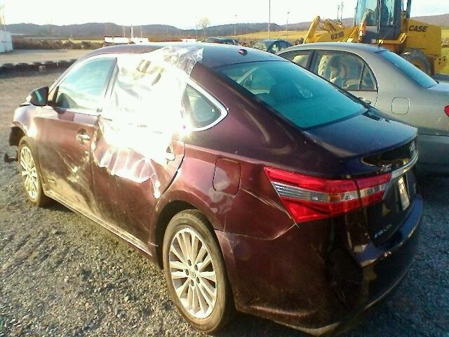 4T1BD1EBXDU005116 - 2013 TOYOTA AVALON HYB MAROON photo 3