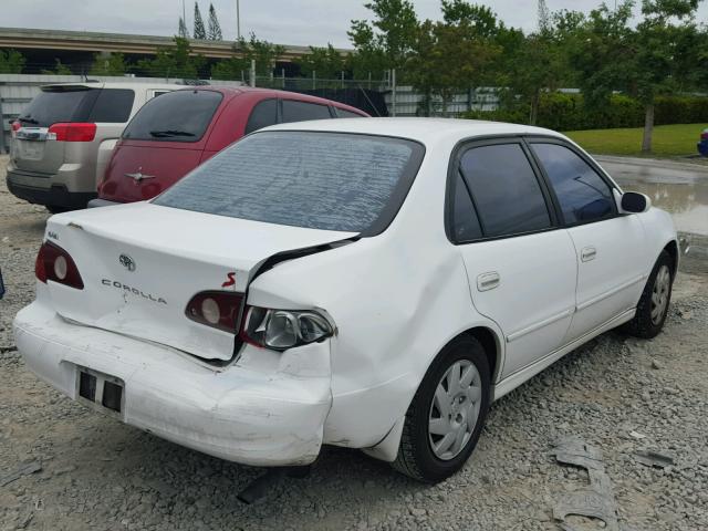 2T1BR12E91C482844 - 2001 TOYOTA COROLLA CE WHITE photo 4