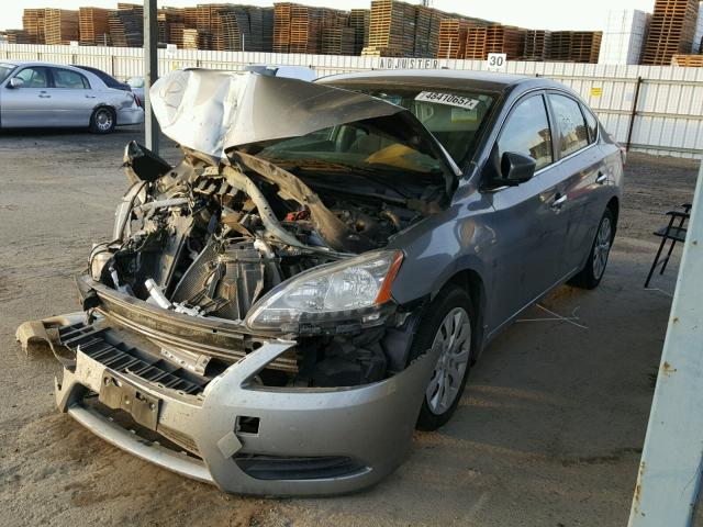 3N1AB7AP8DL788623 - 2013 NISSAN SENTRA S GRAY photo 2