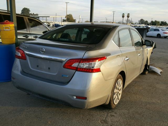 3N1AB7AP8DL788623 - 2013 NISSAN SENTRA S GRAY photo 4