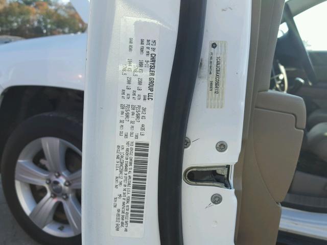 1C4NJCBAXCD504112 - 2012 JEEP COMPASS SP თეთრი ფოტო 10