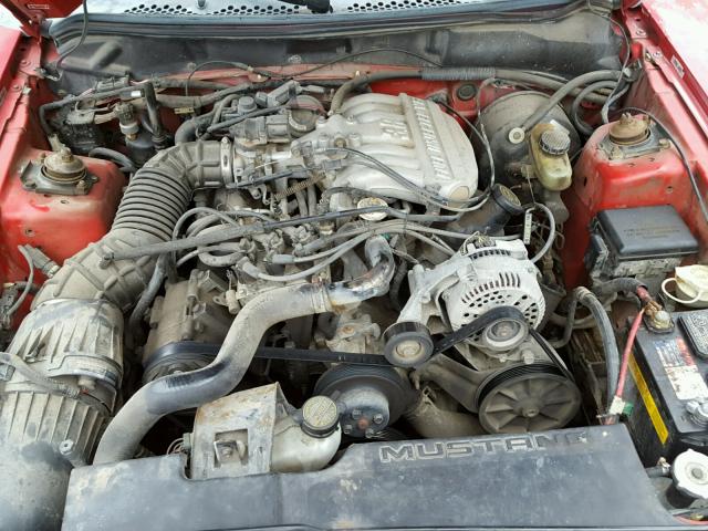 1FALP4042SF250235 - 1995 FORD MUSTANG RED photo 7