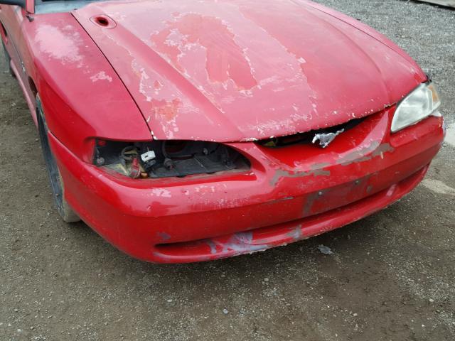 1FALP4042SF250235 - 1995 FORD MUSTANG RED photo 9