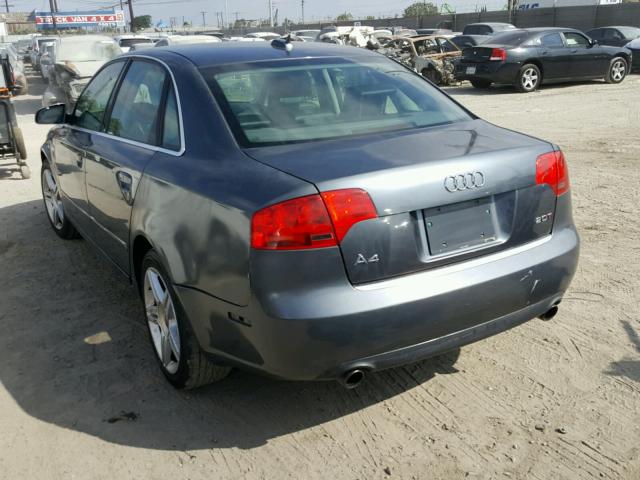 WAUAF78E66A042863 - 2006 AUDI A4 2 GRAY photo 3