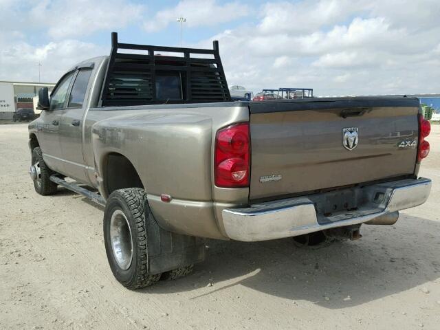 3D7MX48L89G516351 - 2009 DODGE RAM 3500 BEIGE photo 3