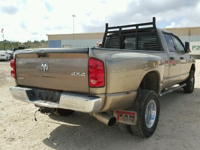 3D7MX48L89G516351 - 2009 DODGE RAM 3500 BEIGE photo 4