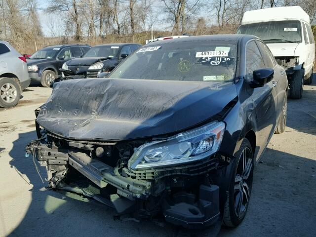 1HGCR2F39HA020559 - 2017 HONDA ACCORD LX BLACK photo 2