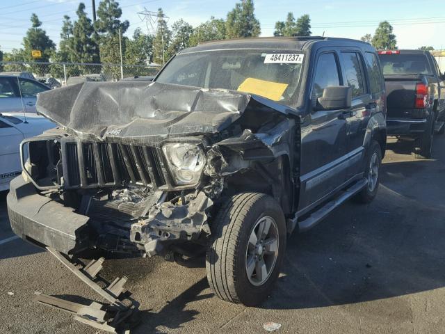 1J8GP28K18W236282 - 2008 JEEP LIBERTY SP BLACK photo 2