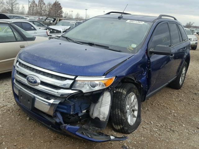 2FMDK3GC4DBC74203 - 2013 FORD EDGE SE BLUE photo 2