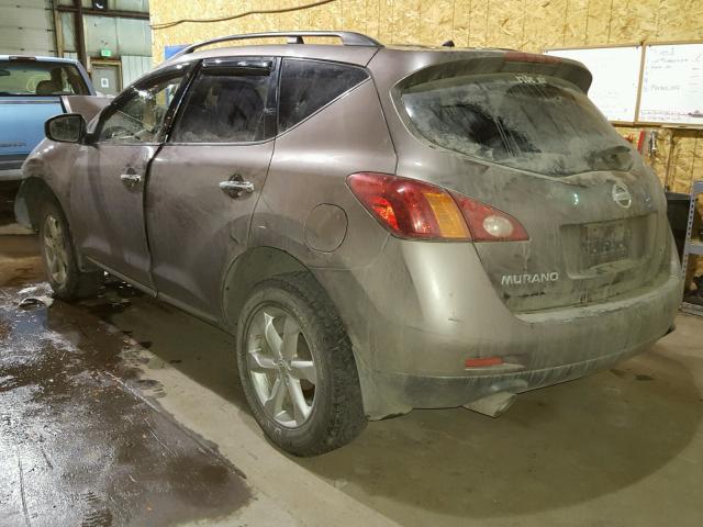 JN8AZ18W79W110003 - 2009 NISSAN MURANO S TAN photo 3