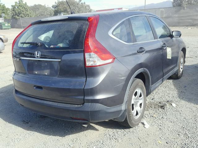 2HKRM3H32CH507002 - 2012 HONDA CR-V LX GRAY photo 4