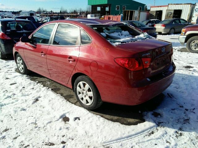 KMHDU45D39U780795 - 2009 HYUNDAI ELANTRA GL RED photo 3